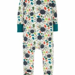 Frugi Zip Up Babygrow Spiders