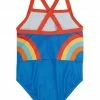 Frugi Thea Rainbow Swimsuit Cobalt