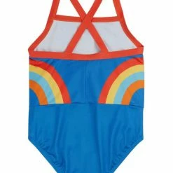 Frugi Thea Rainbow Swimsuit Cobalt