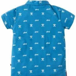 Frugi Aqua Blue Penwith Polo Shirt