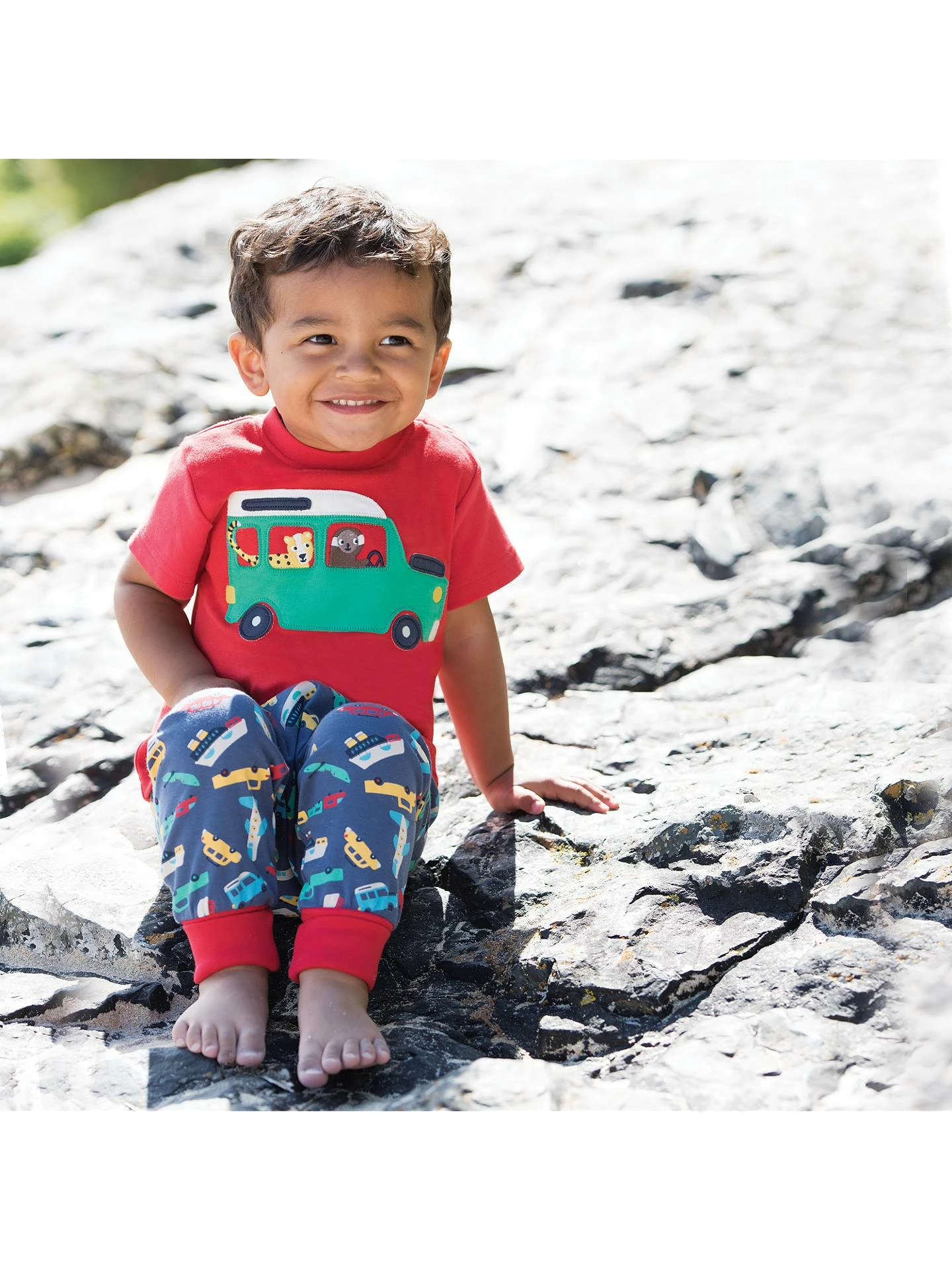 Frugi Little Wheels Applique Top 3 Frugi Little Wheels Applique Top