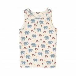 Frugi Set Canottiera E 2 Mutande In Cotone Bio Elefanti