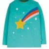Frugi Adventure Applique Top Aqua Star