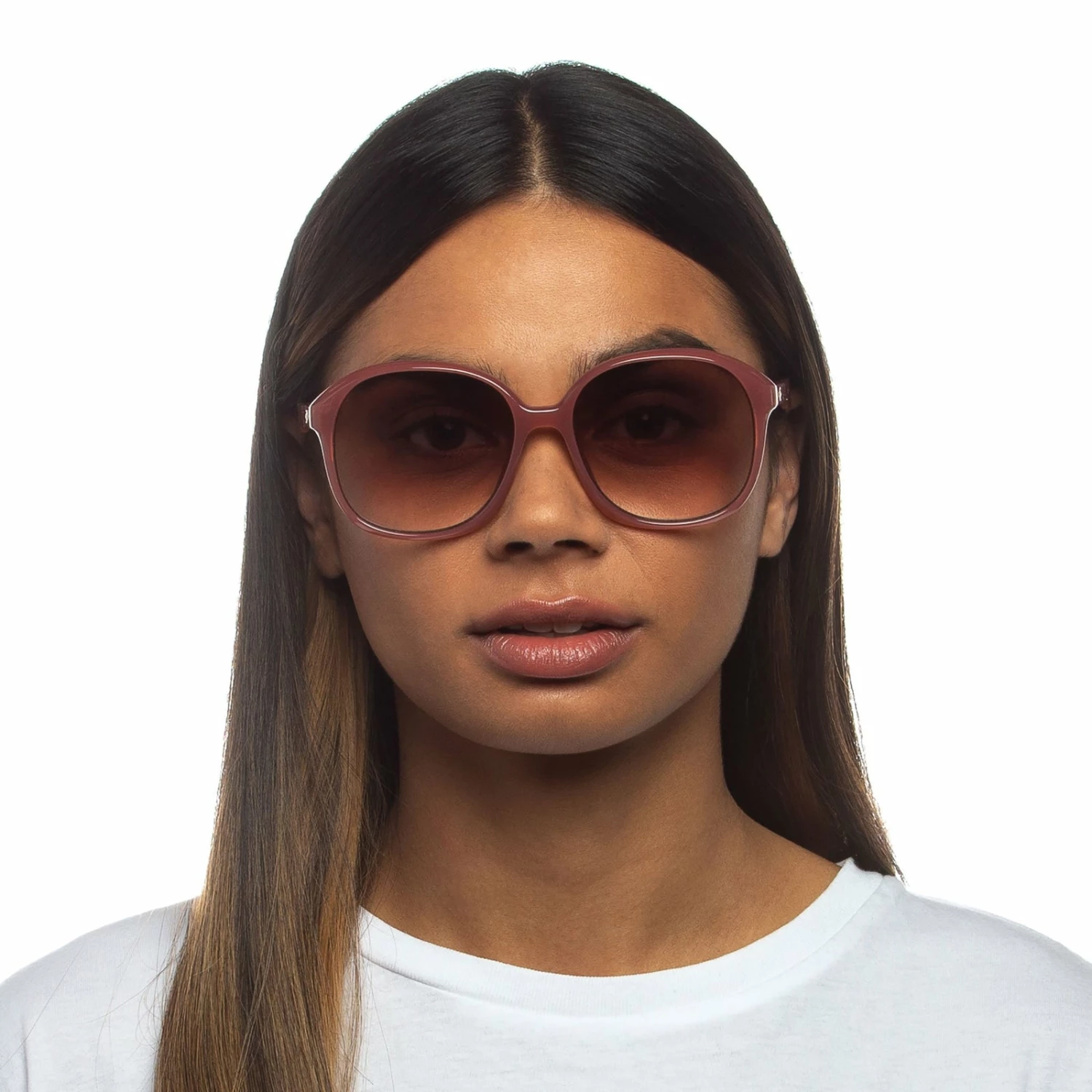 Le Specs Stupid Cupid Rose Rouge W/ Tan Grad Lens 5 Le Specs Stupid Cupid Rose Rouge W/ Tan Grad Lens