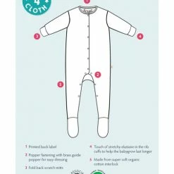 Frugi Lovely Babygrow Soft White Farm