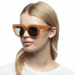 Le Specs Caramel Tan Air Heart Sunglasses 7 Le Specs Caramel Tan Air Heart Sunglasses
