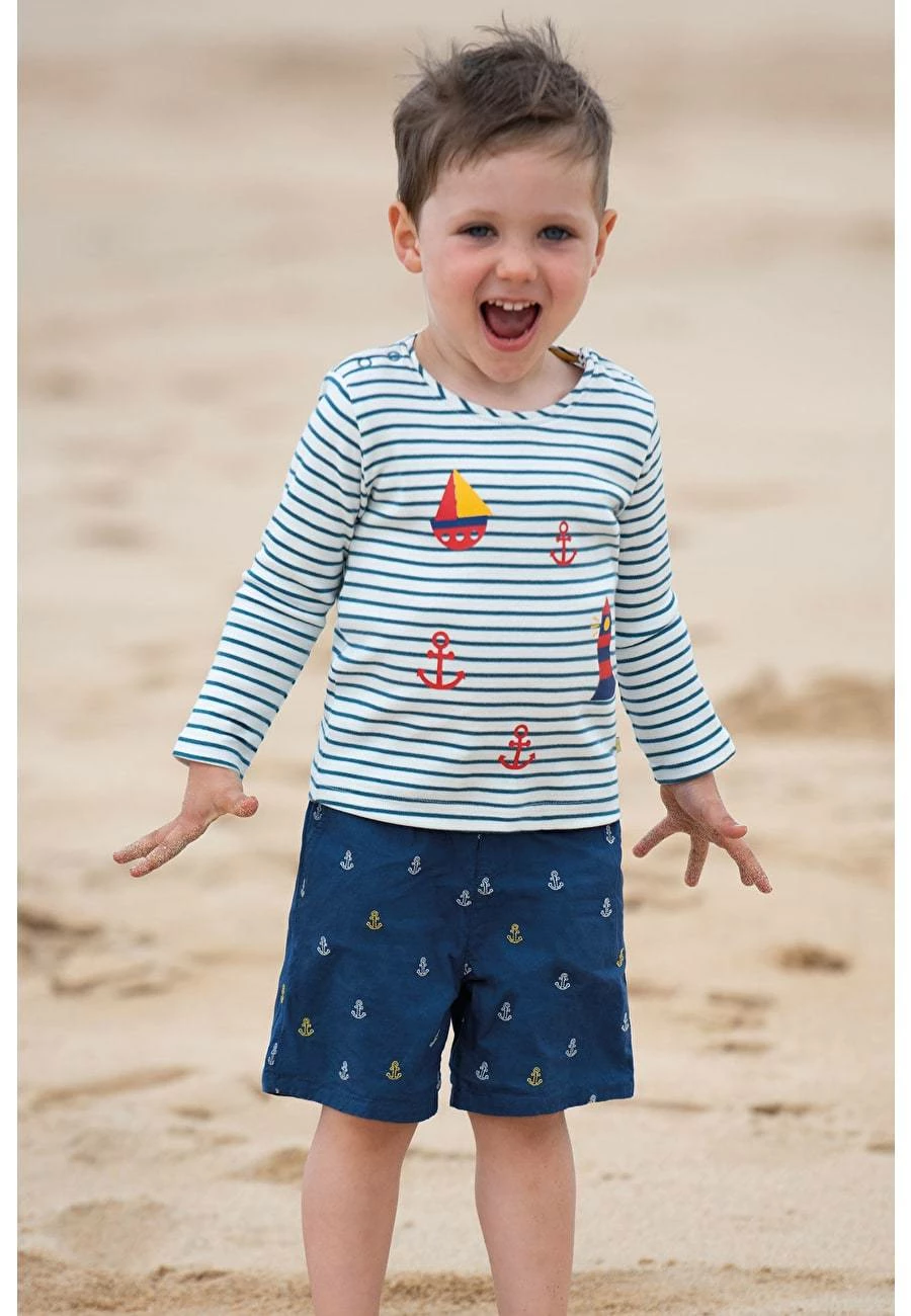 Frugi Marine Blue Ralph Reversible Shorts 6 Frugi Marine Blue Ralph Reversible Shorts