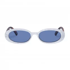 Le Specs Outta Love Ltd Edt | White Marble Vintage Tort Sunglasses