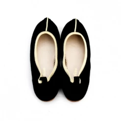Belle Chiara Size 35 to 41 Black Suede Kim Ballerinas