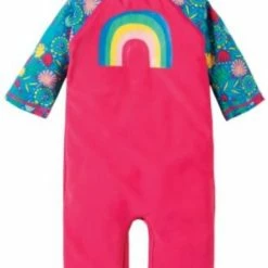 Frugi Blue and Pink Little Sun Safe Swim Suit