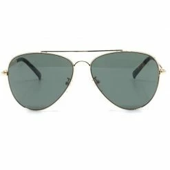 Le Specs Bright Gold and Khaki Fly High Bright Mono