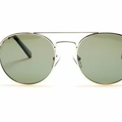 Le Specs Gold With Khaki Mono Lens Glasses