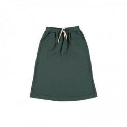 Belle Chiara Green Plush Midi Skirt
