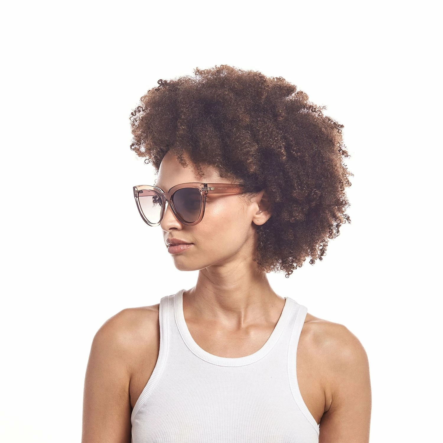 Le Specs Liar Liar Beige Cateye Sunglasses 5 Le Specs Liar Liar Beige Cateye Sunglasses