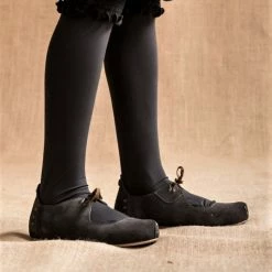 Belle Chiara Gray Size 31 to 34 Ginger Serraje Lace Up Shoes