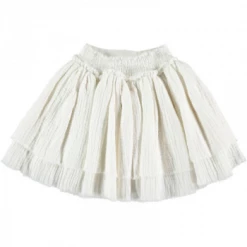 Belle Chiara 10 to 12 Years Off White Raw Degas Skirt