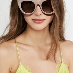 Le Specs Air Heart Oat Meal Cat Eye Sunglasses