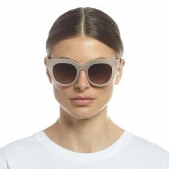 Le Specs Air Heart Oat Meal Cat Eye Sunglasses