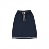 Belle Chiara Navy Blue Plush Marine Midi Skirt