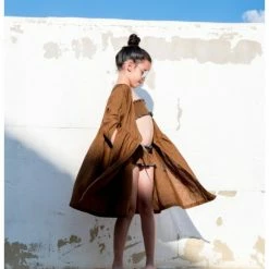 Belle Chiara Brown Ocher 2 Positions Stravinski Dress