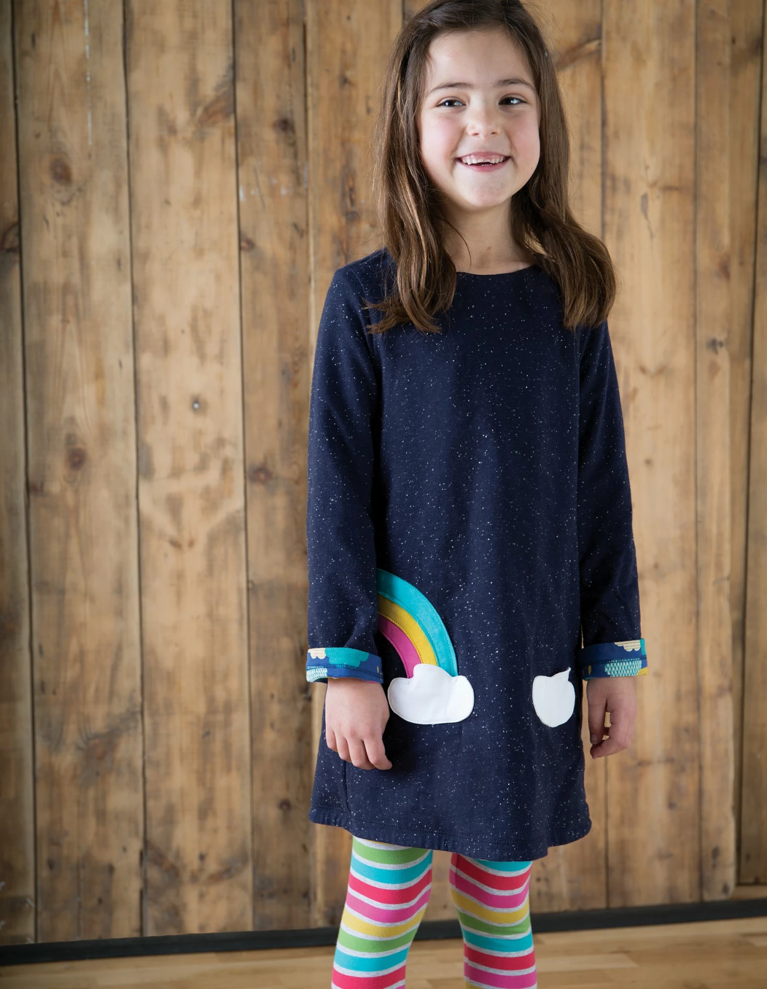 Frugi Rainbow 3 To 4 Years Marl Breton Libby Striped Leggings 6 Frugi Rainbow 3 To 4 Years Marl Breton Libby Striped Leggings