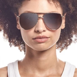 Le Specs High Fangle Aviator Sunglasses - Gold