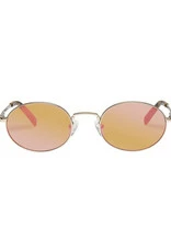 Le Specs Bright Gold With Rose Mirror Glasses