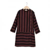 Belle Chiara Black and Brown Striped Caldera Dress