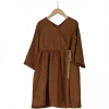Belle Chiara Brown Ocher 2 Positions Stravinski Dress