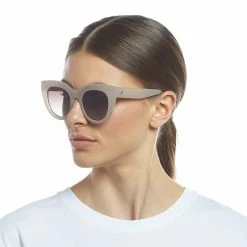 Le Specs Air Heart Oat Meal Cat Eye Sunglasses