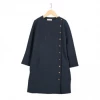 Belle Chiara Navy Blue Padded Coat Dress