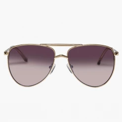 Le Specs High Fangle Aviator Sunglasses - Gold