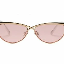 Le Specs Teleport Bright Gold Coral Tint Lens Sunglasses