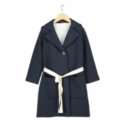 Belle Chiara Navy Blue Padded Coat