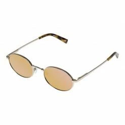 Le Specs Bright Gold With Rose Mirror Glasses