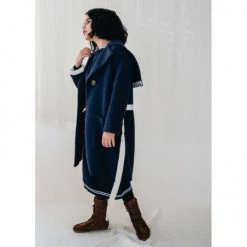 Belle Chiara Navy Blue Padded Coat